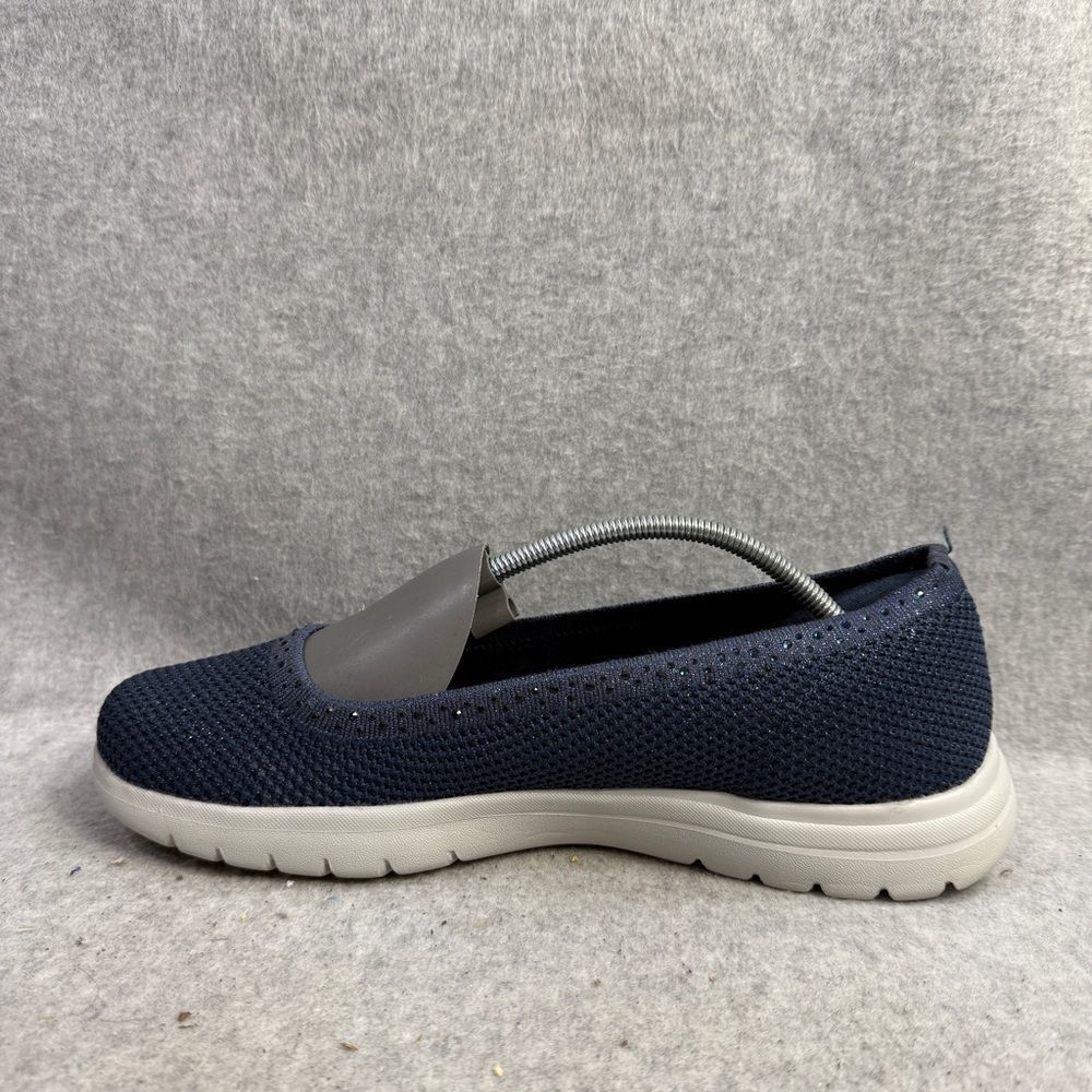 Skechers Shoes Womens Size 9.5 Blue Memory Foam Slip On Comfort Walking Sneakers - Picture 7 of 10